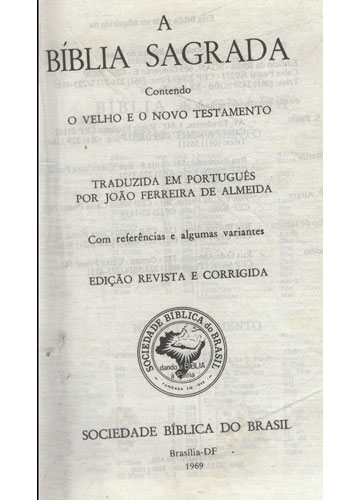 Sebo do Messias Livro - Biblia Sagrada