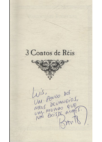 Sebo do Messias Livro - 3 Contos de Réis - Com Dedicatória do Autor
