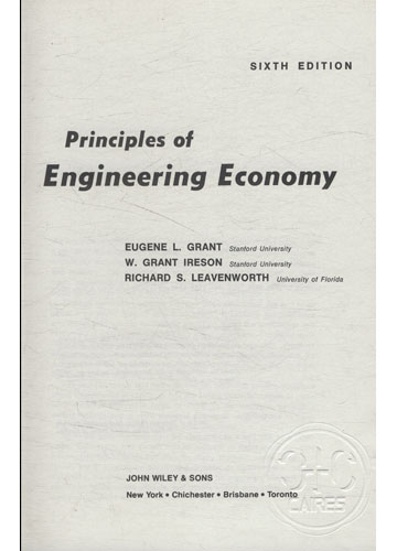 Sebo do Messias Livro - Principles of Engineering Economy