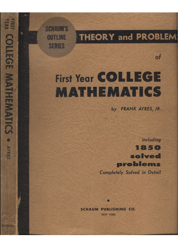 First Year Collage Math Sebo do Messias Livro - First Year College Mathematics - Com Ex-Libris