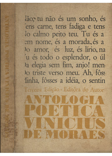 Sebo do Messias Livro - Antologia Poética Vinicius de Moraes