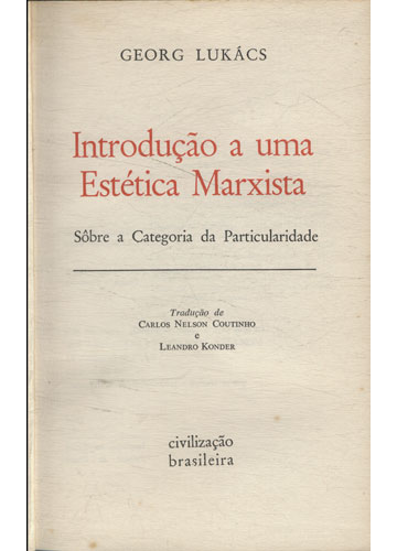 Sebo do Messias Livro - Introdução a uma Estética Marxista