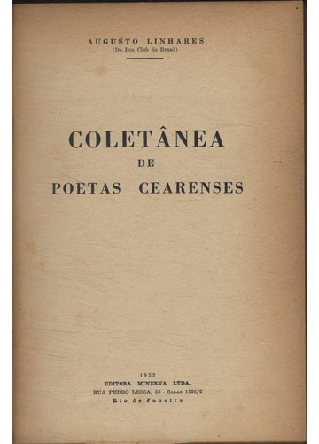 Sebo Do Messias Livro Coletânea De Poetas Cearenses