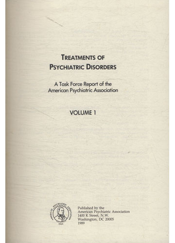 Sebo do Messias Livro - Treatments of Psychiatric Disorders - 3 Volumes ...