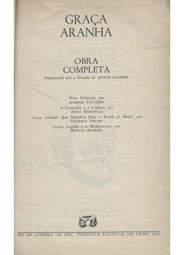 Sebo do Messias Livro - Graça Aranha - Obra Completa