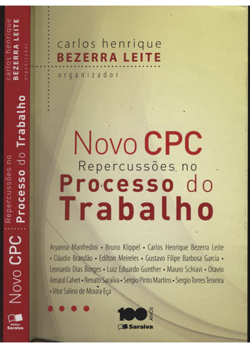 Sebo do Messias Livro - Novo CPC - Repercussões no Processo do Trabalho