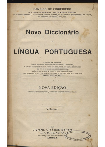 Sebo Do Messias Livro Novo Diccionário Da Língua Portuguesa 2 Volumes