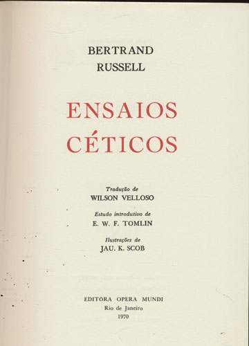 Sebo Do Messias Livro Prêmio Nobel De 1950 Bertrand Russell