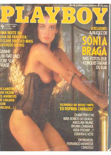 Sebo do Messias Revista - Playboy - 1984 - Nº 110 - Sônia Braga - Com Poster